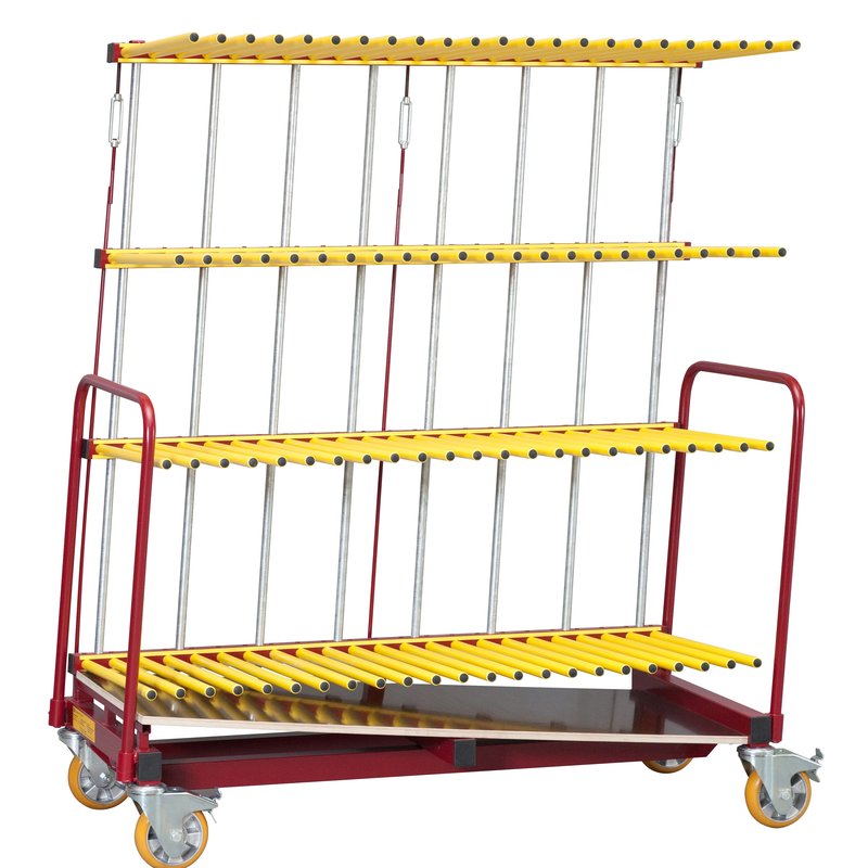Jowi Capreolus transport rack with separate compartments for delicate finished material
